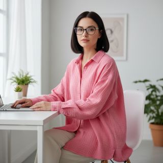 Dupla géz/muszlin pink ORGANIC