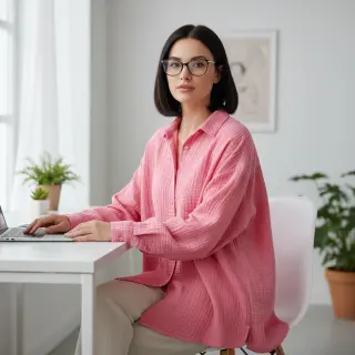 Dupla géz/muszlin pink ORGANIC