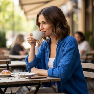 Dupla géz/muszlin cobalt