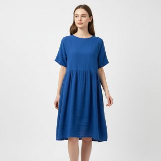 Dupla géz/muszlin cobalt ORGANIC