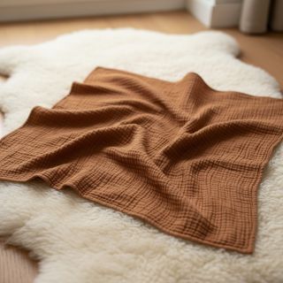 Dupla géz/muszlin cognac ORGANIC