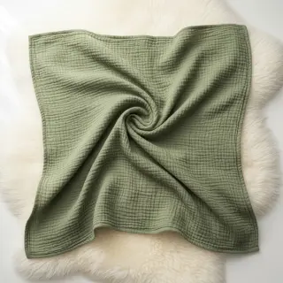 Dupla géz/muszlin moss green