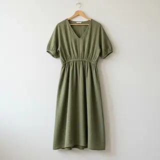 Dupla géz/muszlin moss green