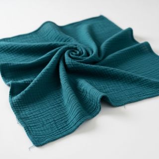 Dupla géz/muszlin petrol