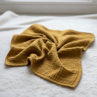 Dupla géz/muszlin ochre