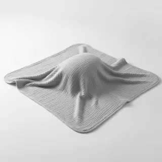 Dupla géz/muszlin light grey ORGANIC