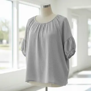 Dupla géz/muszlin light grey ORGANIC