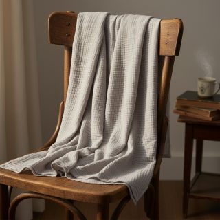 Dupla géz/muszlin light grey ORGANIC