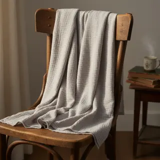 Dupla géz/muszlin light grey ORGANIC