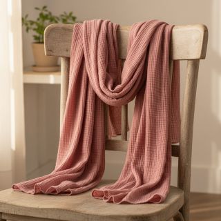 Dupla géz/muszlin mauve ORGANIC