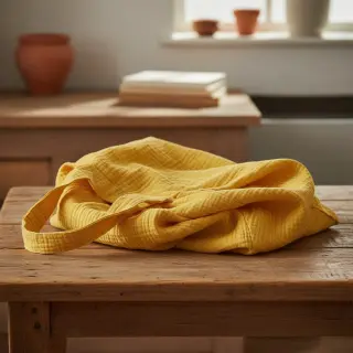 Dupla géz/muszlin soft yellow ORGANIC