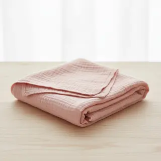 Dupla géz/muszlin light rose ORGANIC