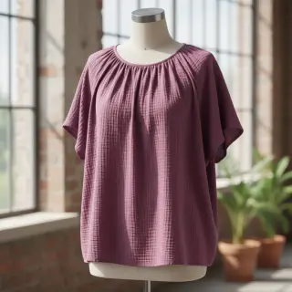 Dupla géz/muszlin purple ORGANIC