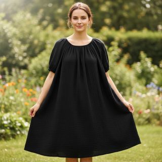 Dupla géz/muszlin black