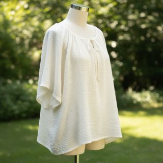 Dupla géz/muszlin ecru