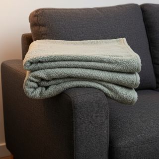 Fleece TEDDY DOUBLE SIDED old green