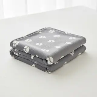 Wellness Fleece Dog paw light grey