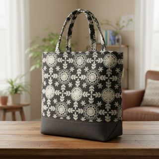 Pamutvászon JEANS EMBROIDERY Niva design D