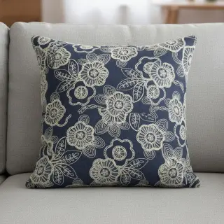 Pamutvászon JEANS EMBROIDERY Niva design A