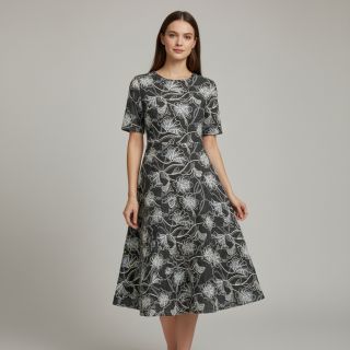 Pamutvászon JEANS EMBROIDERY Lisa design C