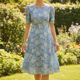 Pamutvászon JEANS Embroidery Buttercup