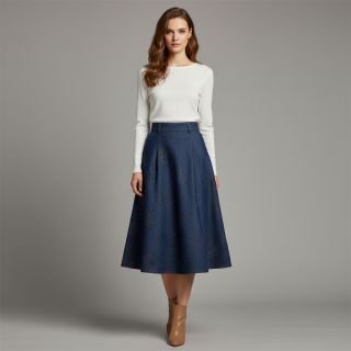 Pamutvászon JEANS FOIL Flowers