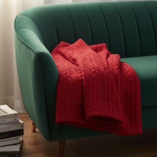 Kötött kelme jacquard Cably dark red