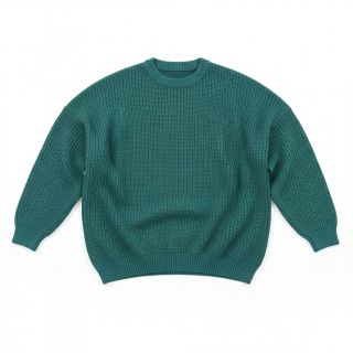 Pulóver anyag BIG KNIT ocean green