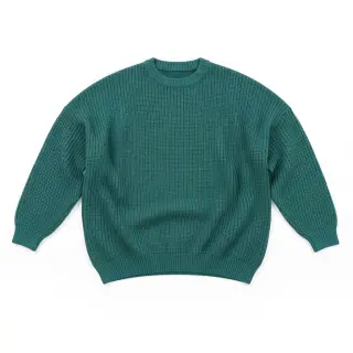 Pulóver anyag BIG KNIT ocean green