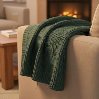 Pulóver anyag BIG KNIT ocean green