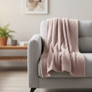 Pulóver anyag Paris bouclé rose