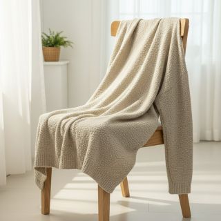 Pulóver anyag Paris bouclé natural