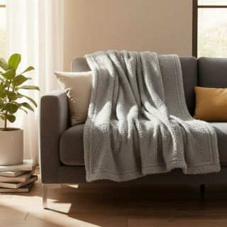 Pulóver anyag Paris bouclé dusty mint