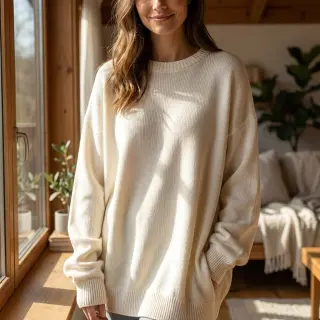 Pulóver anyag BABY KNIT off white