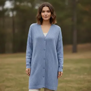Kötött kelme jacquard Diamond baby blue
