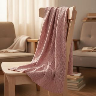 Kötött kelme jacquard Diamond light pink