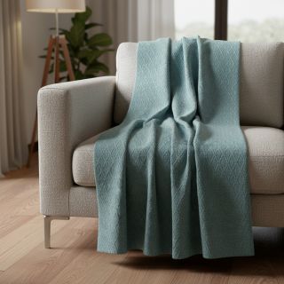 Kötött kelme jacquard Diamond ocean blue