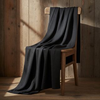 Pulóver anyag BIG KNIT DOT black