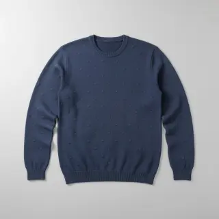 Pulóver anyag BIG KNIT DOT navy