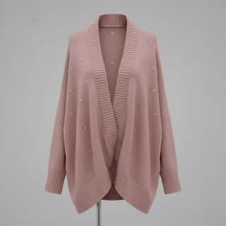 Pulóver anyag BIG KNIT DOT old pink