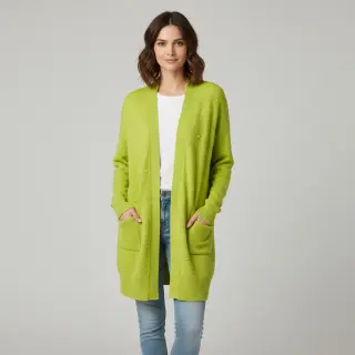 Pulóver anyag BIG KNIT DOT bright green