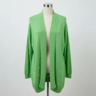 Pulóver anyag BIG KNIT DOT grass green