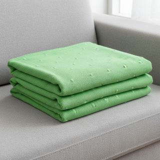 Pulóver anyag BIG KNIT DOT grass green