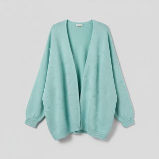 Pulóver anyag BIG KNIT DOT mint