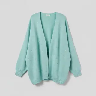 Pulóver anyag BIG KNIT DOT mint