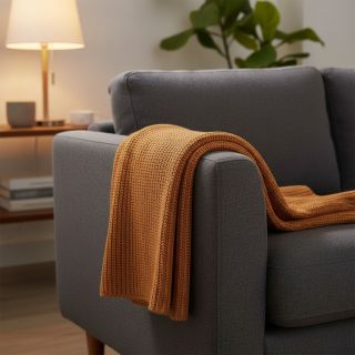 Pulóver anyag BIG KNIT brick