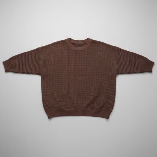 Pulóver anyag BIG KNIT dark brown