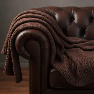 Pulóver anyag BIG KNIT dark brown