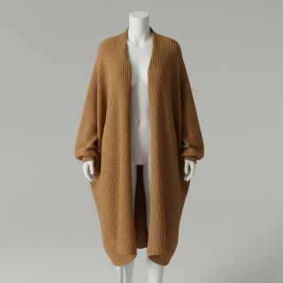 Pulóver anyag BIG KNIT brown