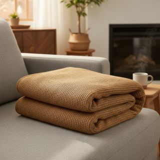 Pulóver anyag BIG KNIT brown